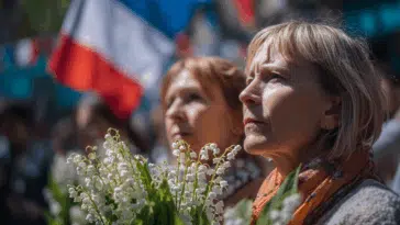 Des femmes célébrant le 1er mai