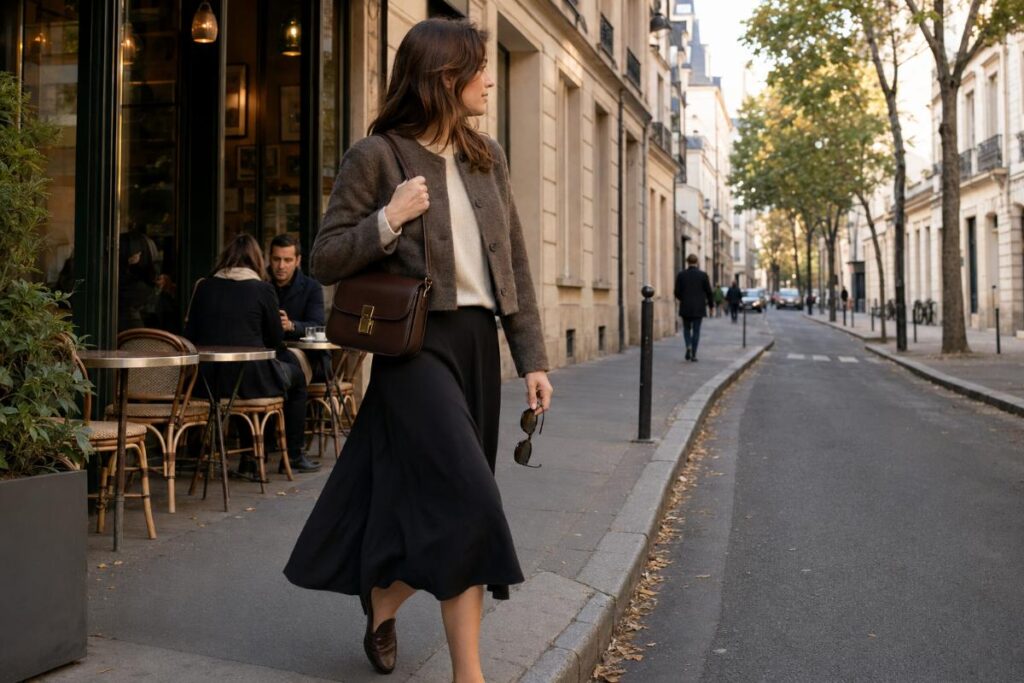 Sac chocolat, élégance parisienne