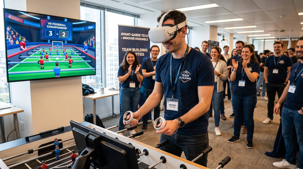 Le baby-foot est efficace pour une animation réalité virtuelle.