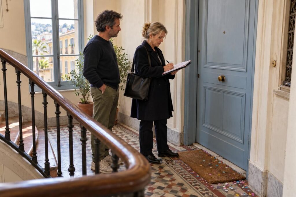 Un appartement loué pendant le carnaval de Nice pour un séjour temporaire, avec une date de départ fixée au contrat